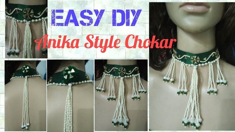 Easy DIY of Anika style chokar# pearl chokar# Ishqbazz fame Anika Style Chokar