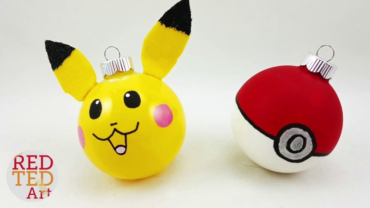 Easy Pikachu Ornaments - Pokemon DIY for Christmas - Easy DIY Ornaments