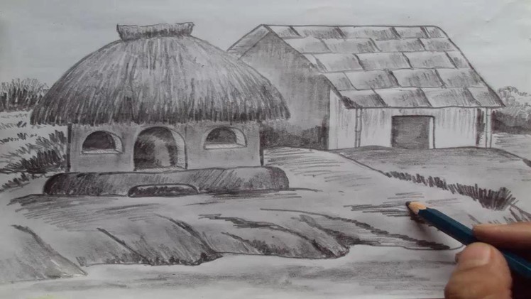 How to Draw a House, Shading with Pencil