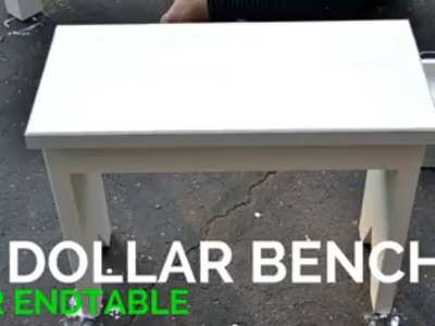 How to make a 5 dollar bench. end table DIY
