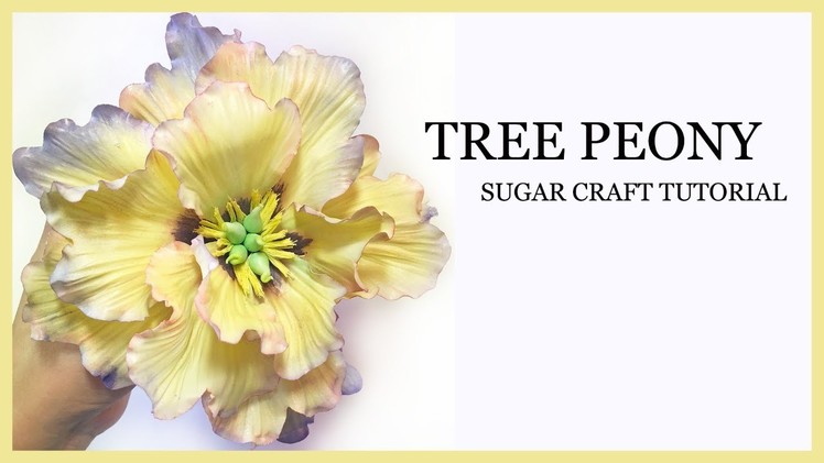 How to Make A Sugar Peony Tutorial: Yellow Tree Peony - Gumpaste