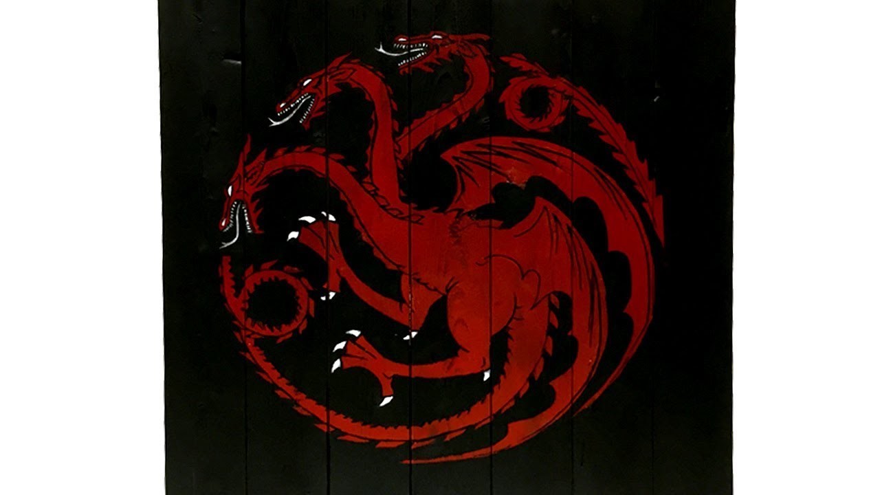 How to paint a Targaryen Sigil - DIY - Shou-Sugi-Ban