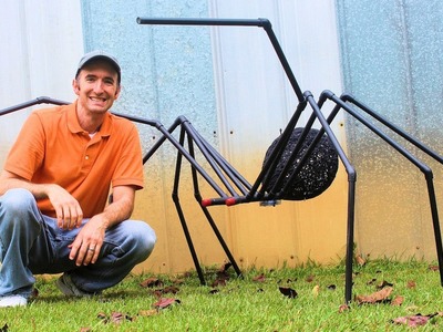 Huge Spider for DIY Halloween Decorations with PVC Pipe