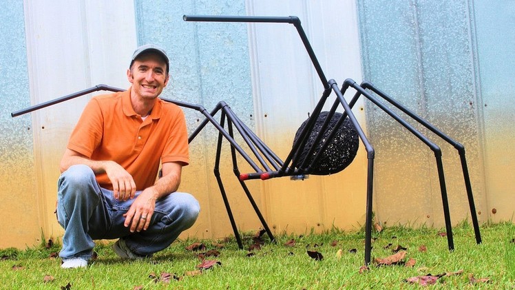 Huge Spider for DIY Halloween Decorations with PVC Pipe
