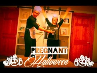 Last minute Pregnant Halloween costume! DIY "Bun in the oven"