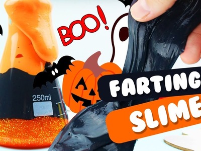 OMG DIY Farting Halloween Slime! | How to Make Farting Slime Without Borax