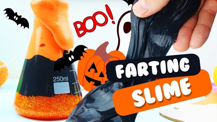 OMG DIY Farting Halloween Slime! | How to Make Farting Slime Without Borax