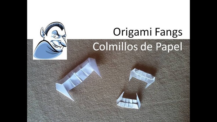 #Origami Fangs Dracula Colmillos de Vampiro de Papel DIY