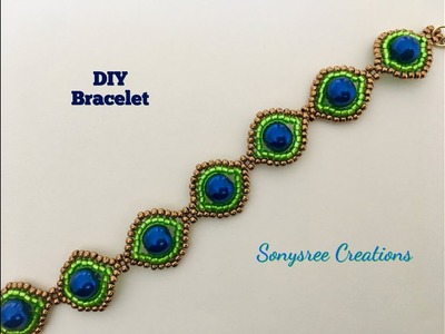 Peacock Eyes Bracelet. How to make beaded Bracelets.DIY projects