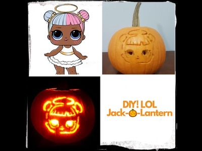 Pumpkin Carving - Sugar & Spice! Halloween LOL SURPRISE DOLL pumpkin! DIY FOR KIDS! Rainbow Ally