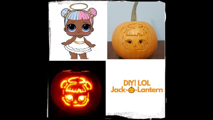 Pumpkin Carving - Sugar & Spice! Halloween LOL SURPRISE DOLL pumpkin! DIY FOR KIDS! Rainbow Ally