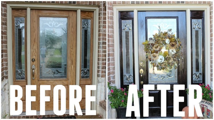 RESTORE and STAIN WOOD DOOR | DIY How to refinish and easy painting tips