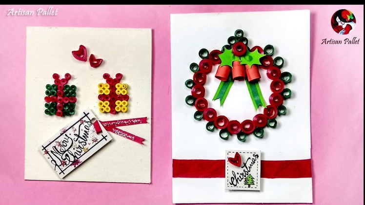 Simple DIY Holiday Quilling Christmas Greeting cards