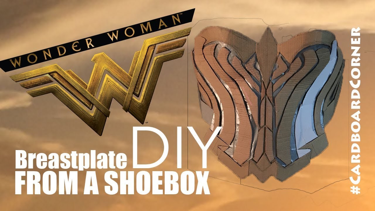 Wonder Woman Low Budget Diy Breastplate From A Shoebox Part 1 3380