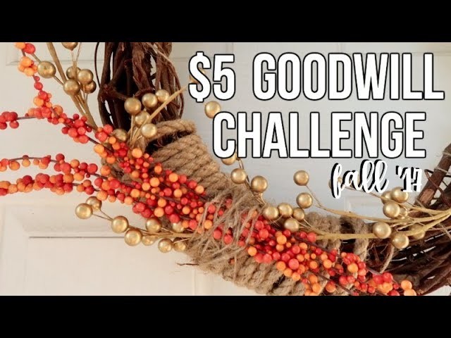 $5 GOODWILL CHALLENGE | FALL | DIY WREATH