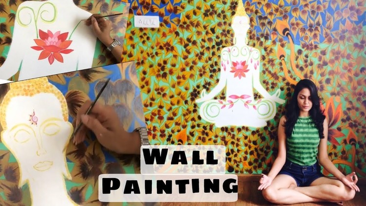 Buddha Wall painting timelapse | Easy and simple wall painting DIY