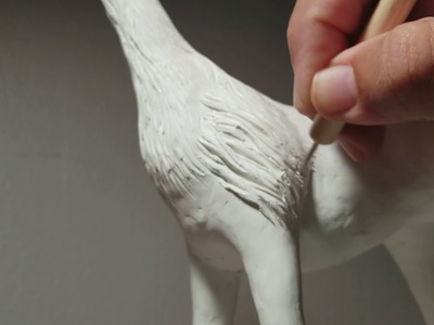 Creating fur in polymer clay - timelapse