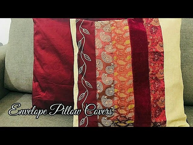 DIY- Cushion covers.How to sew an envelope cushion covers.Easy and fast five minute pillow covers