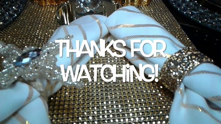 DiY Glam Napkin Rings!Blue and Gold Series video #3