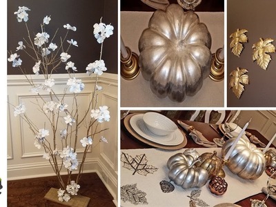 DIY Ombre Painted Pumpkins | Thanksgiving Tablescape Tour