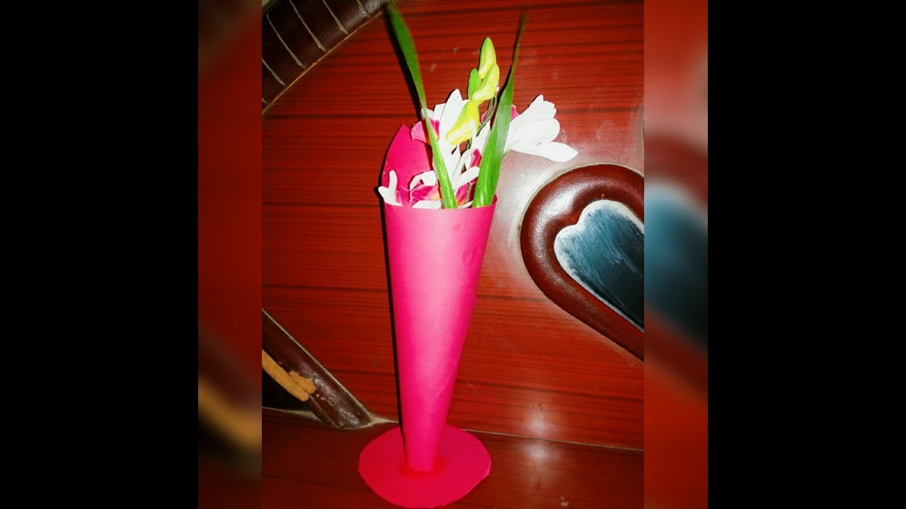 DIY paper flower pot tutorial || how to make flower pot or stand with paper?