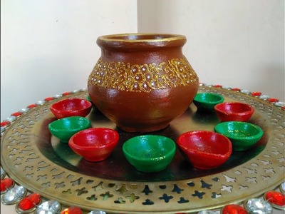 DIY | Pooja Kalash | Home Decor | Pot | Matki Decoration.