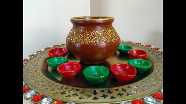 DIY | Pooja Kalash | Home Decor | Pot | Matki Decoration.