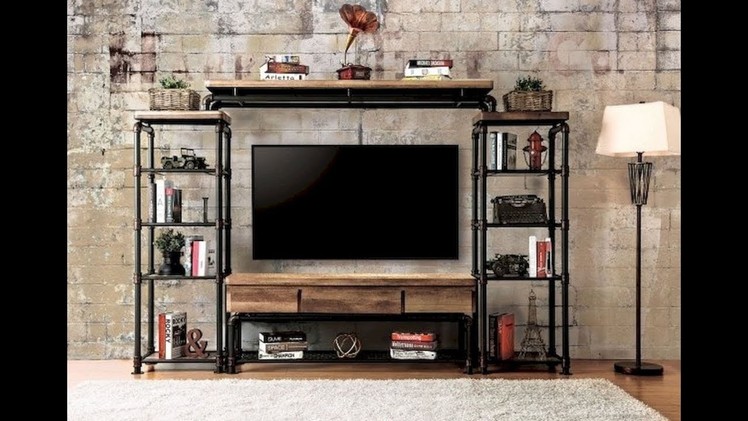 DIY Rustic Shabby Chic Style TV Stand | Home decor | Furniture Entertainment Center Ideas