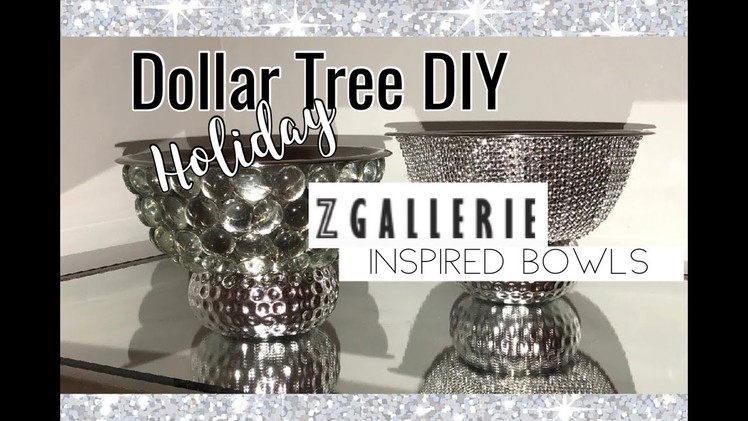 Dollar Tree DIY | Z Gallerie Inspired Bowls | Christmas Holiday Glam DIY | The Green Notebook