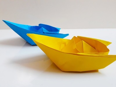 Easy Origami Boat | Paper Boat Making Instructions step by step ⛵ Paper Crafts for Kids | Paper Toys