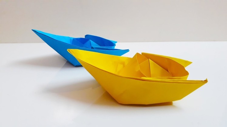 Easy Origami Boat | Paper Boat Making Instructions step by step ⛵ Paper Crafts for Kids | Paper Toys