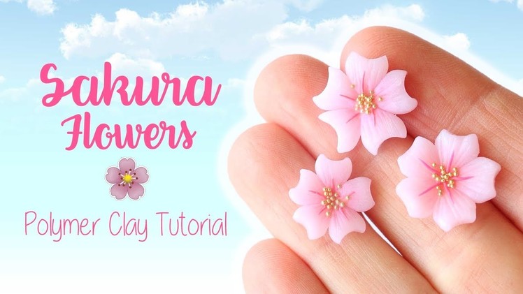Easy Sakura Flowers│Polymer Clay Tutorial