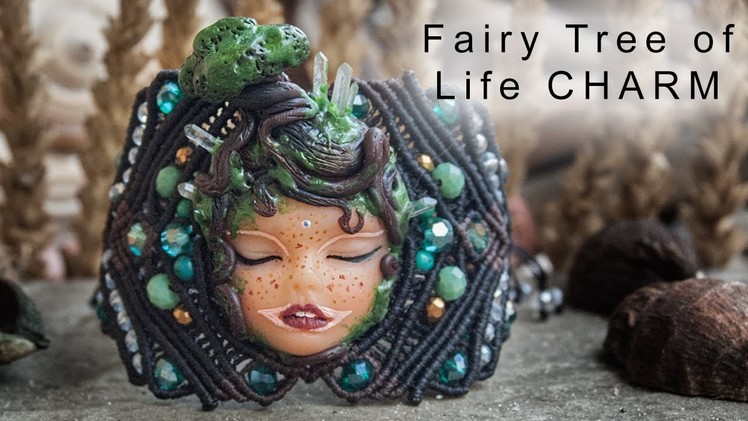 Fairy Tree of Life charm with Polymer Clay and Quartz | Making process