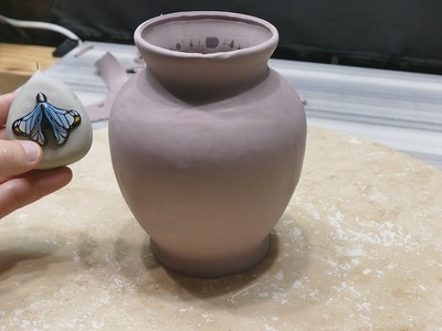 How I cover a vase with polymer clay