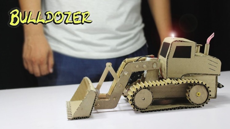 How to Make a Bulldozer From Cardboard ! DIY Huina Bulldozer