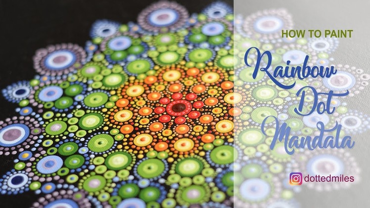 How to paint dot mandala #1 | Rainbow Mandala |