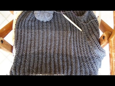 Knit a very easy scarf with Cartridge Belt Rib st!