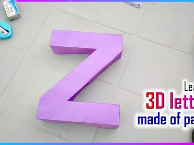 Make 3d letters from paper, letter z Z