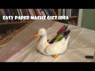 Make a Paper Mache Goose Pen Holder