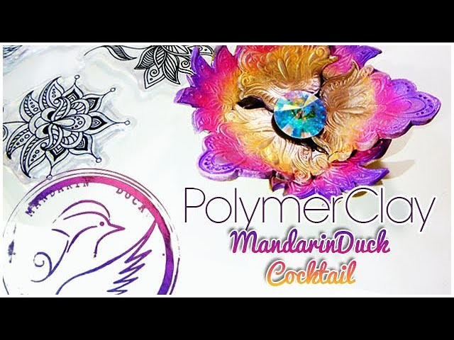 MANDARIN DUCK COCKTAIL l INDIAN FLOWERS - fleurs Indiennes polymer clay tutorial