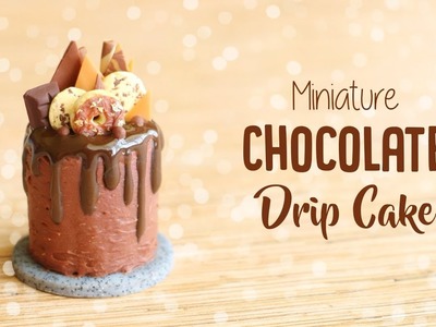 Miniature Chocolate Drip Cake│Polymer Clay Tutorial