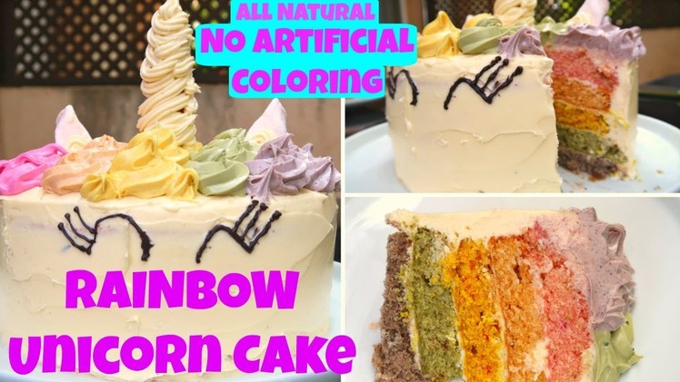 Natural No Artificial Coloring | Unicorn Rainbow Cake (My Little Pony Inspired)