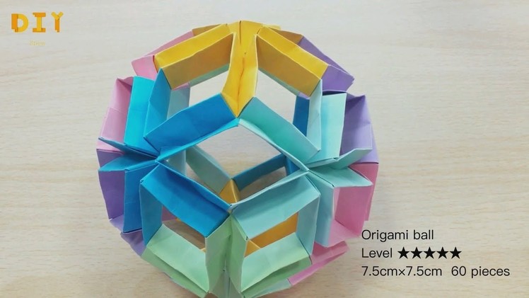 Origami Origami ball  - Level ***** - DIY Show 魔术花球折纸