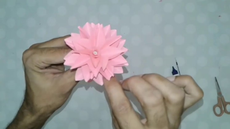 Paper Flower कागज का फुल hand made paper flower