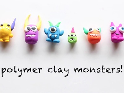 Polymer clay monsters with Sculpey eraser clay