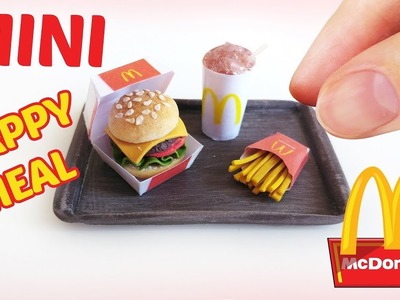 Realistic Miniature McDonald's Food Menu - Happy Meal - Polymer Clay Tutorial