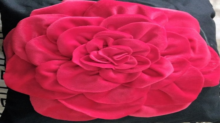 Red Flower Pillow | DIY Decorating ideas | Cushion Cover idea | Smocked Pillow Cover Design | Pillow