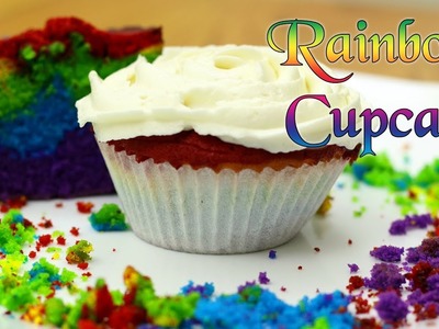 Super Delicious Rainbow Cupcake Recipe - Cake Decorating with Buttercream Frosting