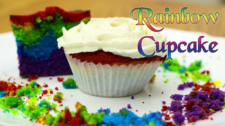 Super Delicious Rainbow Cupcake Recipe - Cake Decorating with Buttercream Frosting