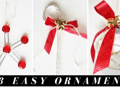 3 EASY Christmas Ornaments Made from Dollar Tree Supplies